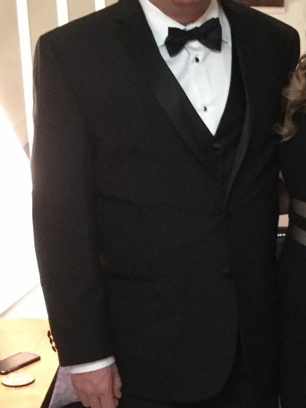 Men's Black Single-Breasted Tuxedo Blazer with pants